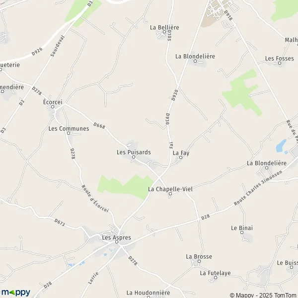 Plan La ChapelleViel carte de La ChapelleViel (61270) et infos